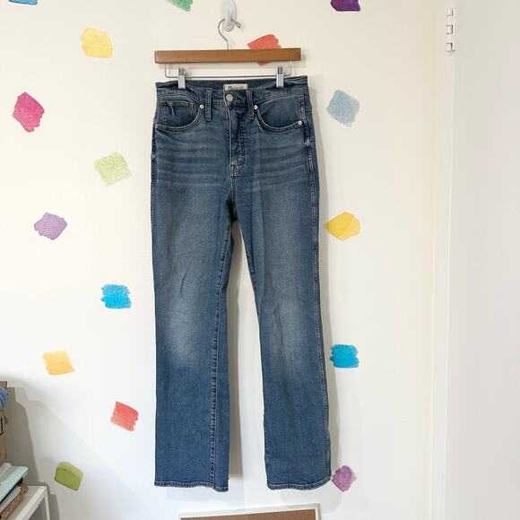 26 Madewell High Rise Medium Wash Boot Cut Jeans - Picture 3 of 6
